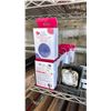 Image 3 : SHELF OF ASSORTED ITEMS INCLUDING; COMPACT SONIC FACIAL CLEANSING BRUSHES, PICTURE FRAMES, ALARM