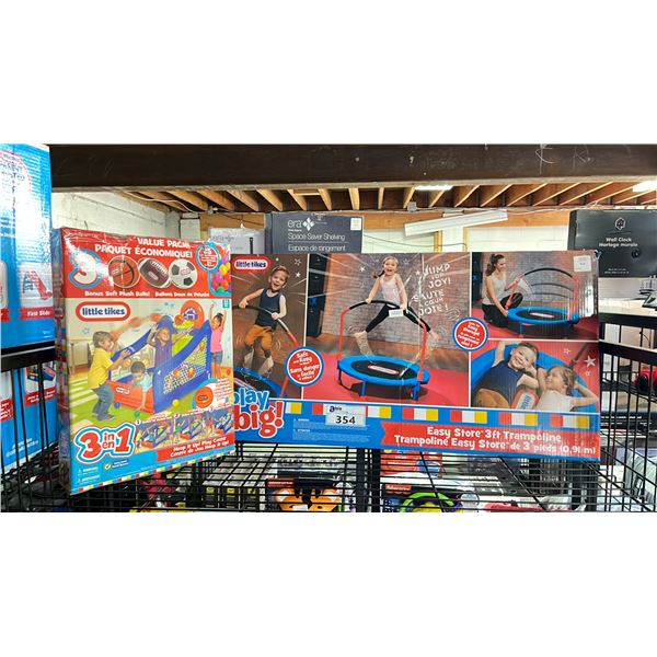 LITTLE TIKES HOOP IT UP! PLAY CENTER & LITTLE TIKES PLAY BIG! EAST STORE 3FT TRAMPOLINE