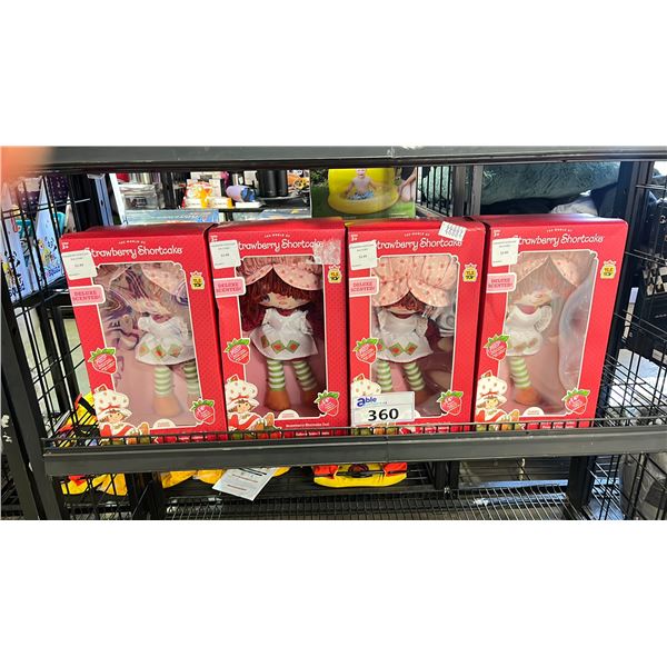 SHELF OF 4 STRAWBERRY SHORTCAKE DELUXE SCENTED DOLLS