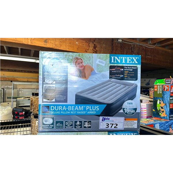 INTEX DURA-BEAM PLUS DELUXE PILLOW REST RAISED AIRBED TWIN SIZE
