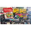 Image 1 : SHELF OF ASSORTED ITEMS INCLUDING; FISHER PRICE BOUNCESATINOAL BOUNCER, DISNEY VILLAINOUS BOARD