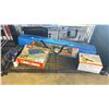 Image 1 : SHELF OF ASSORTED ITEMS INCLUDING; OZARK TRAIL SLANT LEG CANOPY, OZARK TRAIL DOUBLE AIRBED & GOZONE