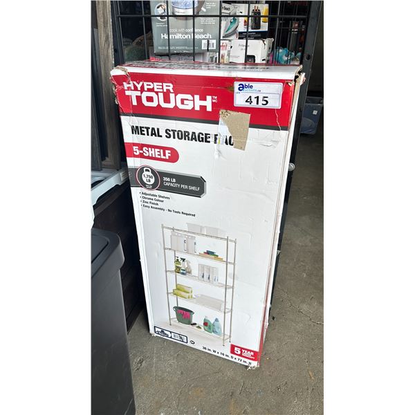 HYPER TOUGH METAL 5-SHELF STORAGE RACK