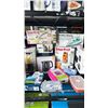 Image 3 : SHELF OF ASSORTED ITEMS INCLUDING; STEAM IRON, BEAUTIFUL CAST IRON DUTCH OVEN, MAINSTAYS 4L DEEP