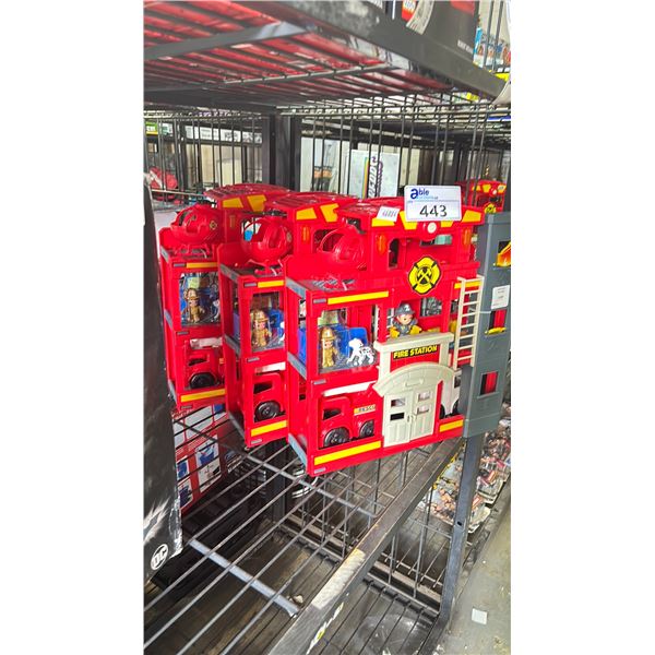 3 TOY FIRE STATIONS WITH LIGHTS & SOUND