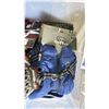 Image 2 : BIN OF ASSORTED DOG GEAR INCLUDING; JACKETS, SWEATERS & BANDANAS
