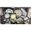 Image 1 : SHELF OF ASSORTED ITEMS INCLUDING; METAL EZFLOW 2-WAY CONTROL VALVES, WALL CLOCKS & PICTURE FRAMES