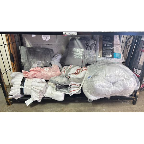 SHELF OF ASSORTED BEDDING