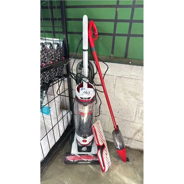 HOOVER POWERDRIVE SWIVEL XL UPRIGHT VACUUM & VILEDA MOP