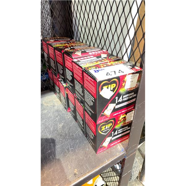 12 BOXES OF ZIP FIRESTARTERS, 14 PC PER BOX