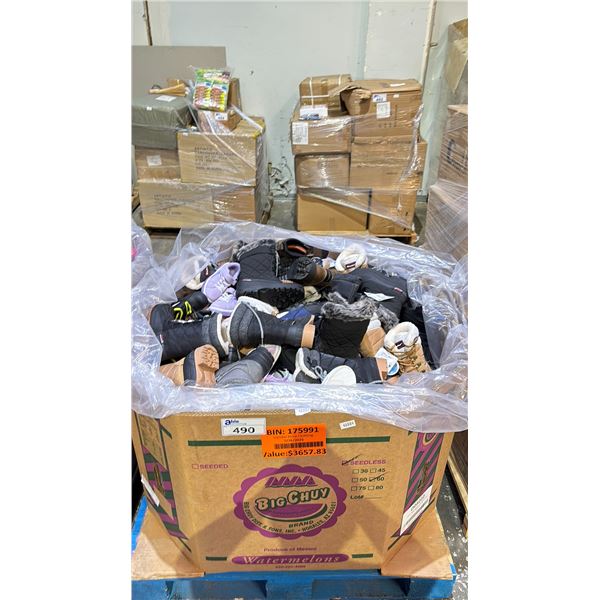 GAYLORD OF ASSORTED STYLES/SIZES OF NEW BOOTS, SLIPPERS, & SHOES *RETAIL VALUE $3,657.83*
