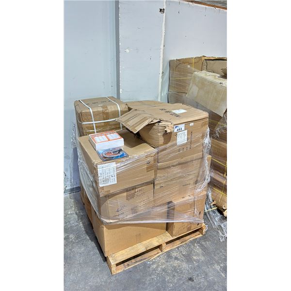 PALLET OF ADHESIVE FELT PROTECTORS & 3M METAL SINK/DRAIN CLEANER
