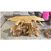 Image 2 : SOLID TEAK ROOT CONSOLE TABLE APPROX 47.5" X 16"