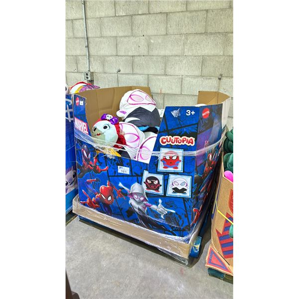 GAYLORD OF ASSORTED STUFFED TOYS INCLUDING TIM BURTONS THE NIGHTMARE BEFORE CHRISTMAS & MARVEL