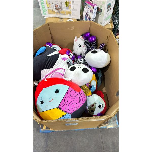 GAYLORD OF ASSORTED STUFFED TOYS INCLUDING THE NIGHTMARE BEFORE CHRISTMAS & MARVEL