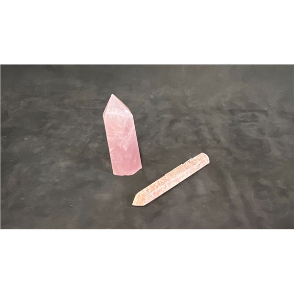 PINK AMETHYST *RETAIL VALUE $350.00* & 5.2" ROSE QUARTZ