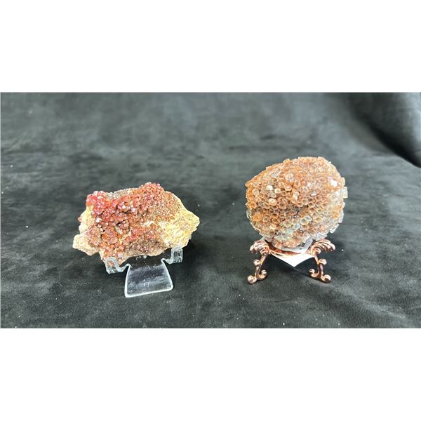 ARAGONITE RAW CLUSTER *RETAIL VALUE $450.00* & HIGH GRADE VANADINITE SPECIMEN *RETAIL VALUE
