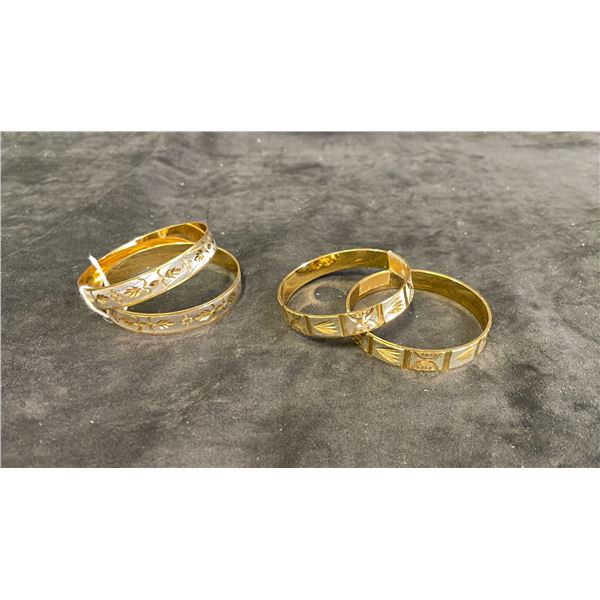 4 GOLD PLATED BANGLES