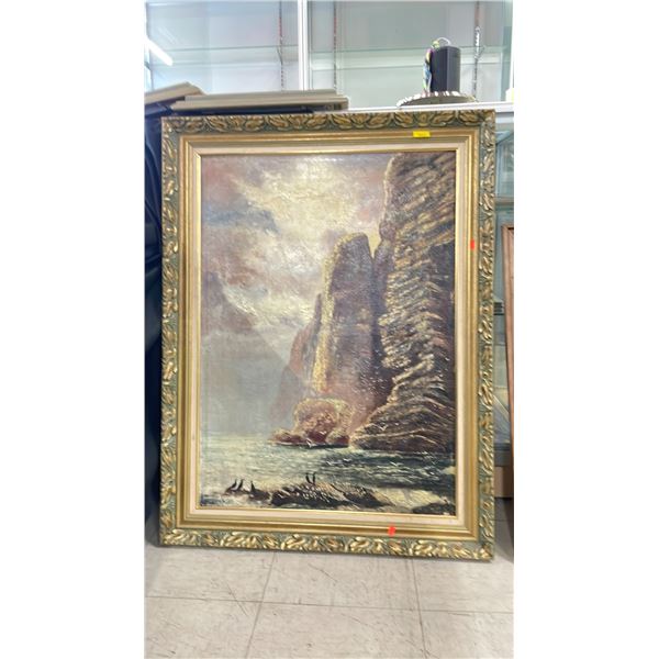 ORIGINAL OIL ON CANVAS PAINTING APPROX 38.5" X 29.5"