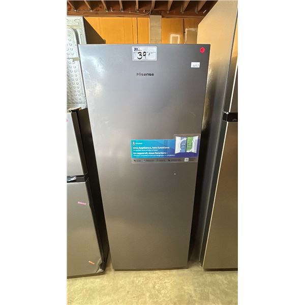 HISENSE FV06C7ASE 6.0 CU. FT 21.5"W STAINLESS STEEL LOOK CONVERTIBLE UPRIGHT FRIDGE OR FREEZER