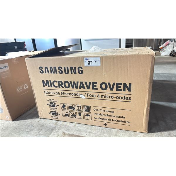 SAMSUNG ME16A4021AS STAINLESS STEEL 1.7 CU. FT OVER THE RANGE MICROWAVE OVEN