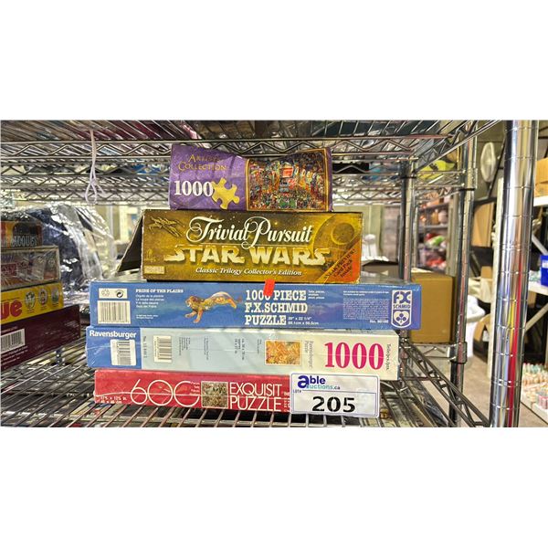 ASSORTED PUZZLES & TRIVIAL PURSUIT