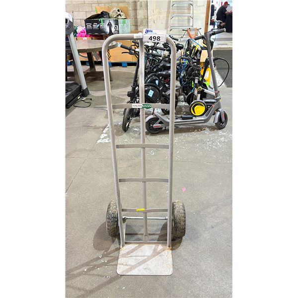 GREY 2 WHEEL RUBBER TIRE HAND TRUCK