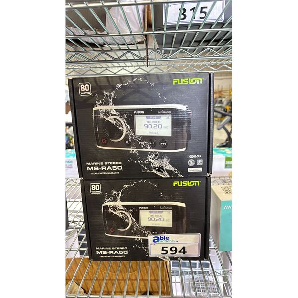 PAIR OF FUSION MS-RA50 MARINE STEREOS