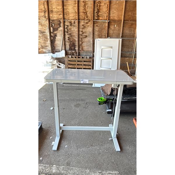 TEMPERED GLASS TOP HEIGHT ADJUSTABLE DESK