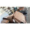 Image 3 : BROWN COUCH SECTION WITH A WHITE SIDE TABLE