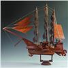 Image 3 : Vintage Decorative Wooden Sailing Ship Model