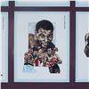 Image 4 : 2pc Framed Boxing Legends Prints, Illustrated Portrait Set