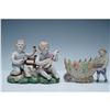Image 3 : 4pc Made In Occupied Japan Bisque Cherub Porcelain Planters & Figurines