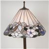 Image 2 : Stained Glass Floor Table Lamp with Integrated Tiered Table