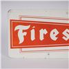 Image 2 : Firestone Red and White Tin Advertising Sign