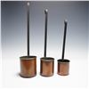 Image 1 : Set of Three Copper Cider Dippers with Iron Handles