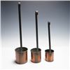 Image 2 : Set of Three Copper Cider Dippers with Iron Handles