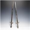 Image 1 : 2pc Decorative Toledo Swords with Engraved Blades and Ornate Hilts