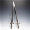 Image 3 : 2pc Decorative Toledo Swords with Engraved Blades and Ornate Hilts