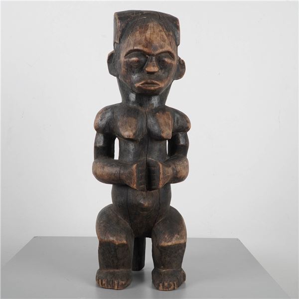 West African Hand-Carved Fang Beiri Reliquary Guardian Figure