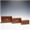 Image 1 : 3pc Elephant Inlaid Wooden Box Set
