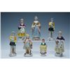Image 1 : 8pc Porcelain Hand Painted Figurines, Made in Japan