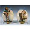 Image 1 : 2pc Goebel Hummel Wall Pocket Vases Girl Sitting in Tree and Little Tooter