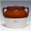 Image 1 : Robinson Ransbottom Stoneware Crock with Lid, Crown 4 Mark