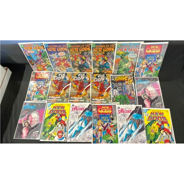 BOX OF ASSORTED COMIC BOOKS INCLUDING; RETURN OF THE NEW GODS, PRIMAL FORCE, KICKERS INC. & MORE