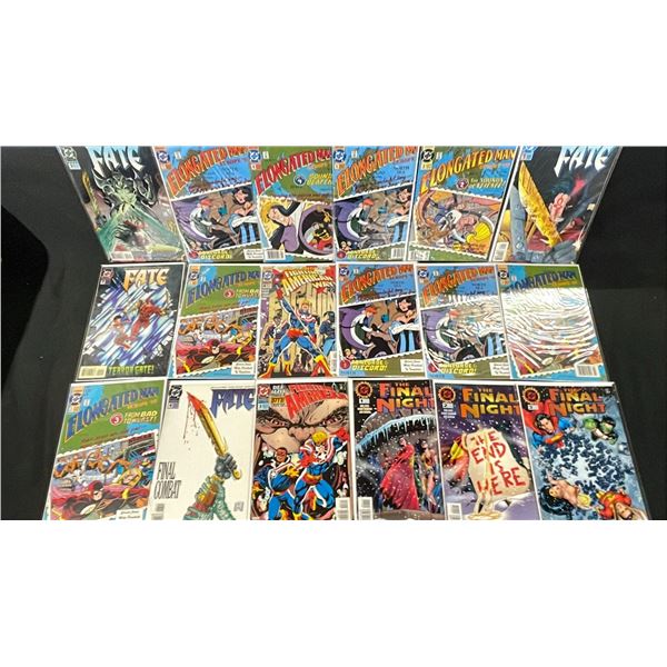 BOX OF ASSORTED COMIC BOOKS INCLUDING; FATE, ELONGATED MAN, STAR HUNTERS & MORE