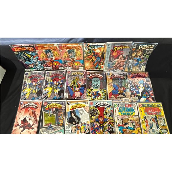 BOX OF ASSORTED DC SUPERMAN COMIC BOOKS