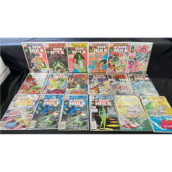 BOX OF ASSORTED COMIC BOOKS INCLUDING; SHE-HULK, SPIDER-MAN, SGT. FURY & SGT. ROCK COMIC BOOKS