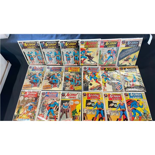 BOX OF ASSORTED DC SUPERMAN ACTION COMICS COMIC BOOKS