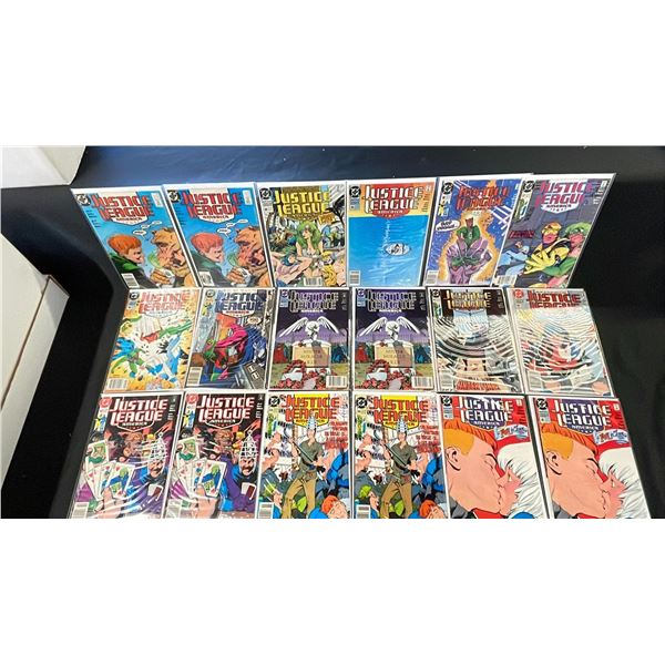 BOX OF ASSORTED DC JUSTICE LEAGUE OF AMERICA COMIC BOOKS